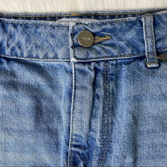 PAIGE Alethea Mid-Rise Distressed Jean Skirt - Picture 3 of 10